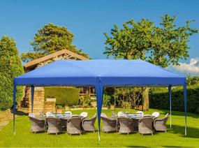img 3 attached to ECOTOUGE 10 X20 Pop Up Canopy With Sturdy Frame, Folding Patio Canopies Height Adjustable, Anti-UV & Waterproof Outdoor Canopy Tent With Portable Carry Bag For Parties, Commercial(Blue)