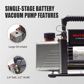 img 1 attached to 🔧 Efficient AUTOGEN Single-Stage 4.5CFM Vacuum Pump: Ideal for HVAC/AUTO AC Refrigerant Recharging, Wine Degassing, and Milking Cow - 1/3HP 5Pa 110V Air Vacuum Pump for R12 R22 R134a R410a