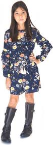 img 1 attached to 👗 Stylish Smukke Gorgeous Printed Ruffles Navy Multicolor Girls' Jumpsuits & Rompers – Fashionable Clothing for Kids