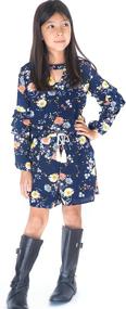img 2 attached to 👗 Stylish Smukke Gorgeous Printed Ruffles Navy Multicolor Girls' Jumpsuits & Rompers – Fashionable Clothing for Kids