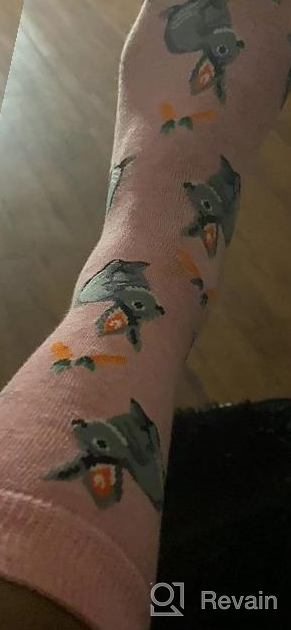img 1 attached to Women'S Girls Novelty Funny Crew Socks, Animal Food Design Cotton Socks Gift For Girls review by Cesar Rios