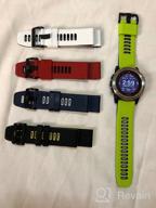 img 1 attached to NotoCity Silicone Sport Watch Band Compatible With Fenix 6X, 5X/5X Plus, 7X, 3/3 HR, Tactix Delta PX & D2 Charlie Smartwatches - Black-Grey review by Brian West