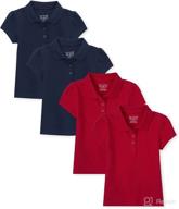 👶 the children's place baby girls & toddler short sleeve ruffle pique polo - cute & comfy tops for little girls логотип