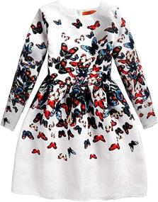 img 4 attached to Vibrant and Playful: 21KIDS Colorful Sleeves Dresses for Girls – Unleash Creativity!