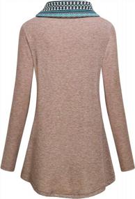 img 3 attached to Stylish MOQIVGI Womens Long Sleeve Tunic Tops With Cowl Neck And Pockets - Perfect Pullover Sweatshirt!