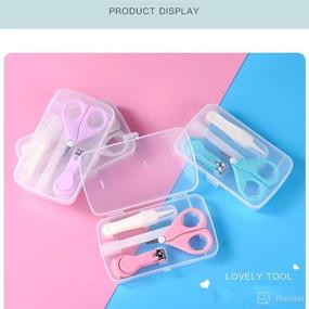 img 2 attached to 👶 Complete Baby Nail Kit for Safe and Easy Baby Care – Clippers, Scissors, Filer, Tweezer included in Blue Baby Grooming Set!