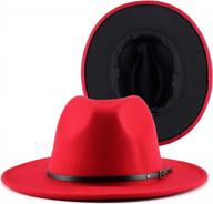 faleto two tone red bottom wide brim wool felt fedora hat panama hat casual jazz hats for men women logo