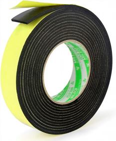img 1 attached to Multipurpose Foam Insulation Tape Adhesive For Sealing, Weatherstripping, And Waterproofing - 66Ft (2 Rolls)