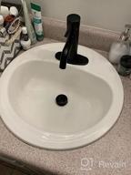 img 1 attached to Matte Black Bathroom Faucet With Pop-Up Drain Assembly, Single Lever, Single Hole, And 6-Inch 3 Hole Cover Deck Plate - TRUSTMI Brass review by Montez Vazquez