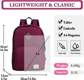 img 3 attached to School Backpack VASCHY Lightweight Boogbag Backpacks : Kids' Backpacks