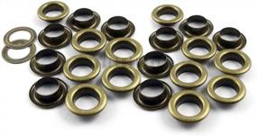 img 4 attached to 720 Sets Of Antique Brass Eyelets With Washers For Clothes, Leather And Canvas