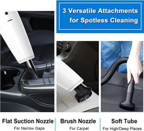 img 2 attached to 🚗 Marbro Car Vacuum Cleaner - Powerful 8000Pa Suction for Wet and Dry Cleaning - Lightweight, Low Noise, and Portable - Ideal for Car Interiors - White