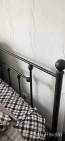 img 4 attached to VECELO Victoria Vintage Style Black Queen Size Metal Bed Frame With Platform, Headboard, Footboard, And Under-Bed Storage – No Box Spring Needed
