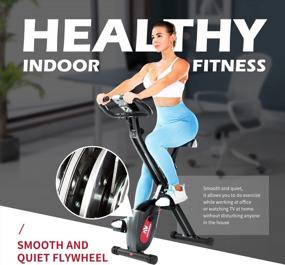 img 1 attached to Get Fit At Home With ADVENOR Magnetic Folding Exercise Bike With LCD Monitor And Comfortable Upright Seat Cushion