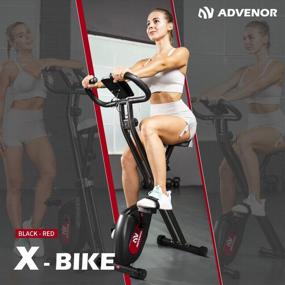 img 3 attached to Get Fit At Home With ADVENOR Magnetic Folding Exercise Bike With LCD Monitor And Comfortable Upright Seat Cushion
