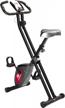 get fit at home with advenor magnetic folding exercise bike with lcd monitor and comfortable upright seat cushion logo