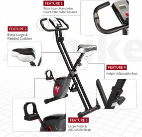 img 2 attached to Get Fit At Home With ADVENOR Magnetic Folding Exercise Bike With LCD Monitor And Comfortable Upright Seat Cushion