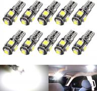 модернизированные светодиодные лампы ciihon t10: 600lm 6000k white, суперяркие для внутреннего освещения вашего автомобиля логотип