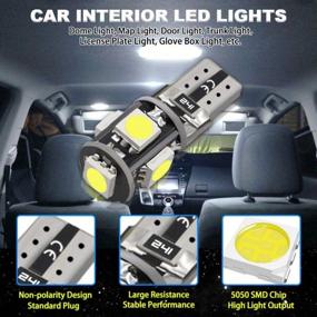 img 3 attached to Модернизированные светодиодные лампы CIIHON T10: 600LM 6000K White, суперяркие для внутреннего освещения вашего автомобиля