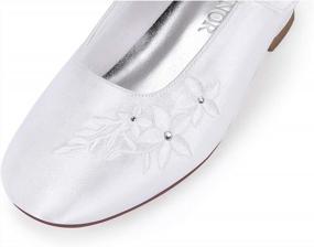 img 1 attached to Comfortable ERIJUNOR Dyeable Satin White Communion Shoes For Flower Girls And Children