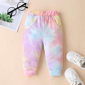 img 1 attached to 🌈 Trendy Toddler Baby Girl Tie Dye Hoodie and Pants Set - Stylish Winter/Fall Outfits