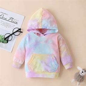 img 3 attached to 🌈 Trendy Toddler Baby Girl Tie Dye Hoodie and Pants Set - Stylish Winter/Fall Outfits