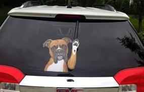 img 1 attached to USA Made Decal WiperTags For Your Boxer Bosco Dog Vehicle Rear Wipers!