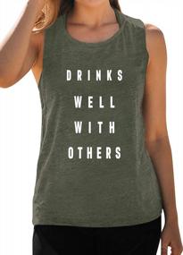 img 1 attached to Casual Pullover Tank For Women: Drinks Well With Others