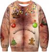 get festive with pizoff ugly christmas sweatshirts: 3d digital prints for unisex pullover style logo