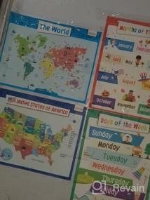 img 6 attached to Complete Your Child'S Early Learning With Merka'S 16Pc Kindergarten Wall Poster Set - USA & World Maps, Letters, Shapes, Numbers, Animals & More!