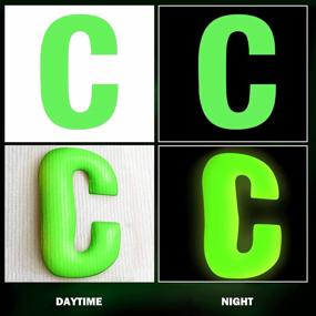 img 3 attached to Cysincos 3D Puff Iron On Letters: Solid Color Glow In Dark HTV Vinyl Alphabets Sticker Decals For T-Shirts