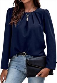 img 4 attached to Women'S Fall Fashion Tunic Blouse Long Sleeve Work Shirt Dressy Casual Top 2022