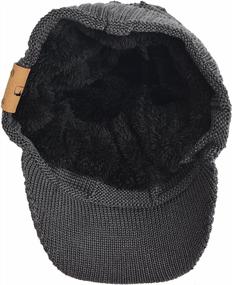 img 2 attached to 🧣 FORBUSITE Unisex Knit Beanie Visor Cap: Stylish and Warm Winter Hat with Brim