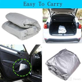img 2 attached to ESUPPORT Vehicle Car Cover Waterproof Windproof Dustproof Scratch UV Sun Snow Dust Rain Resistant Storage Protection Outdoor L (L 189&#34