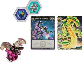 img 3 attached to Bakugan Evolutions Griswing Platinum True Metal 2 BakuCores Character Card Boys Ages 6+ Toys