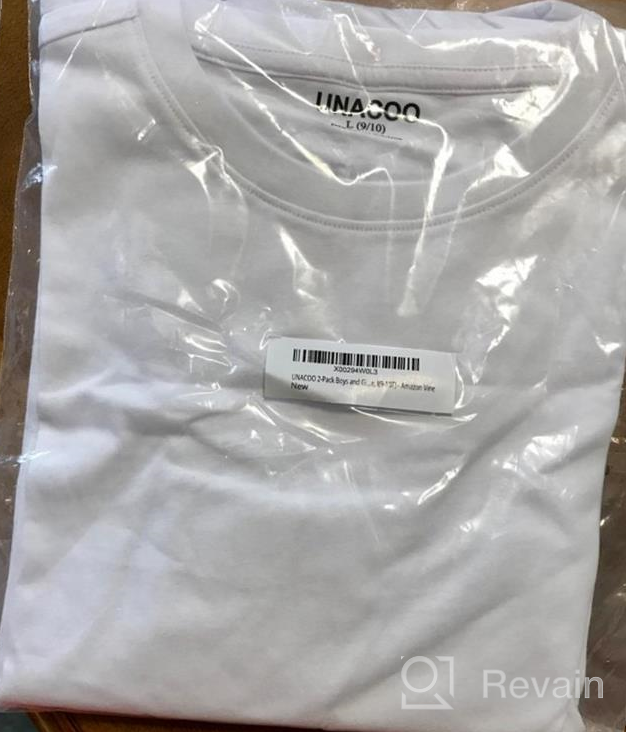 img 1 attached to UNACOO 2 Pack Sleeve T Shirt Crewneck: Girls' Tops, Tees & Blouses Bundle review by Jessica Chada