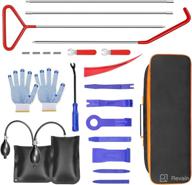 🔒 slueli car lockout kit - 24pcs car door unlocking set with long reach grabber, non-marring wedge air wedge pump pry tool, carrying bag, and auto trim removal tool set for cars and trucks logo