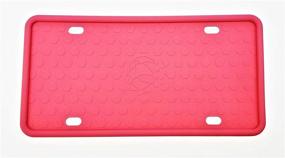 img 4 attached to (2-Pack) Silicone Rattle-Proof License Plate Frames With Draining Holes Rust-Proof Weather-Proof US/Canada Size License Plate Frame For Cars And Trucks (Pink)