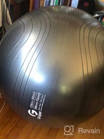 img 8 attached to Transform Your Fitness Routine With Gruper'S Anti-Burst Yoga Ball And Chair Set: Includes Hand Pump And Workout Guide Access!