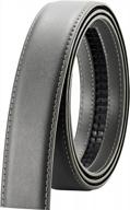 leather ratchet belt strap 1 3/8” - compatible with 40mm slide click buckle (chaoren) logo