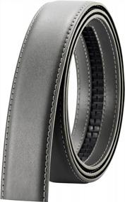 img 4 attached to Leather Ratchet Belt Strap 1 3/8” - Compatible With 40MM Slide Click Buckle (CHAOREN)
