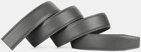 img 2 attached to Leather Ratchet Belt Strap 1 3/8” - Compatible With 40MM Slide Click Buckle (CHAOREN)