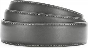 img 3 attached to Leather Ratchet Belt Strap 1 3/8” - Compatible With 40MM Slide Click Buckle (CHAOREN)