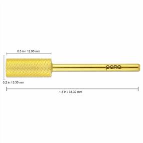 img 3 attached to PANA Flat Top Small Barrel 3/32" Shank Size Fast Remove (Gold, 2X Fine Grit) Acrylic Or Hard Gel Nail Drill Bit For Manicure Pedicure Salon Professional Or Beginner
