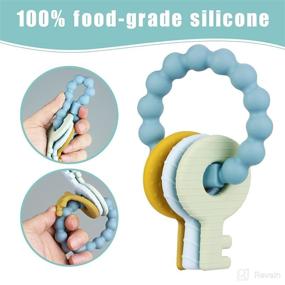 img 3 attached to 👶 100% Food-Grade Silicone Teething Toys for Baby 6+ Months: Choking-Proof Design, Safe and Effective Infant to Toddler Teether