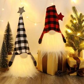 img 4 attached to Create A Cozy Christmas With HAUMENLY'S Swedish Gnome Lights - Timer Feature, Homey Decoration (Pack Of 2)