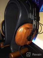img 1 attached to Black Leather Headphone Stand: Universal Headset Holder For Gaming And More - SAMDI Product review by Robert Ducki