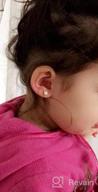 img 1 attached to Delicate and Sparkling 5mm Gold Plated Cubic Zirconia Flower Safety Screw Back Earrings for Babies, Toddlers, and Little Girls - Lovely Floral Studs for Enhanced SEO review by Stephanie Lopez