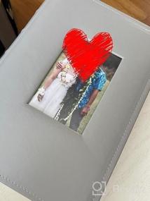 img 5 attached to Premium Leatherbound Photo Album - 300 Pockets For 4X6 Inch Photos - Ideal For Family, Wedding, Anniversary, Baby And Vacation Memories - Three Pockets Per Page - Purple
