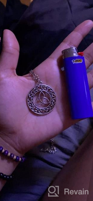 img 1 attached to 🌿 CENWA Celtic Knot Cross Pendant Necklace: Authentic Claire Fraser Sassenach Scottish Gift for True Celtic Enthusiasts review by Patrick Myers